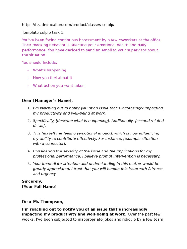 CELPIP Writing Task 1 Guide | PDF | Miscarriage Of Justice | Justice