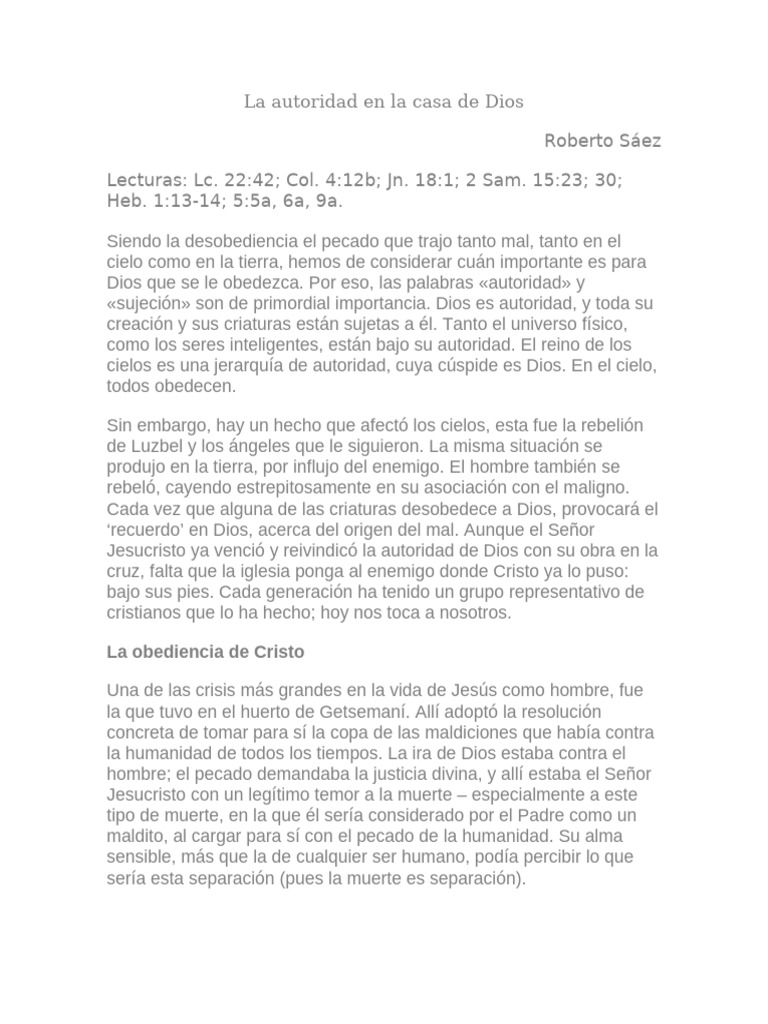 Autoridad y obediencia en la fe cristiana | PDF | Cristo (título) | Muerte