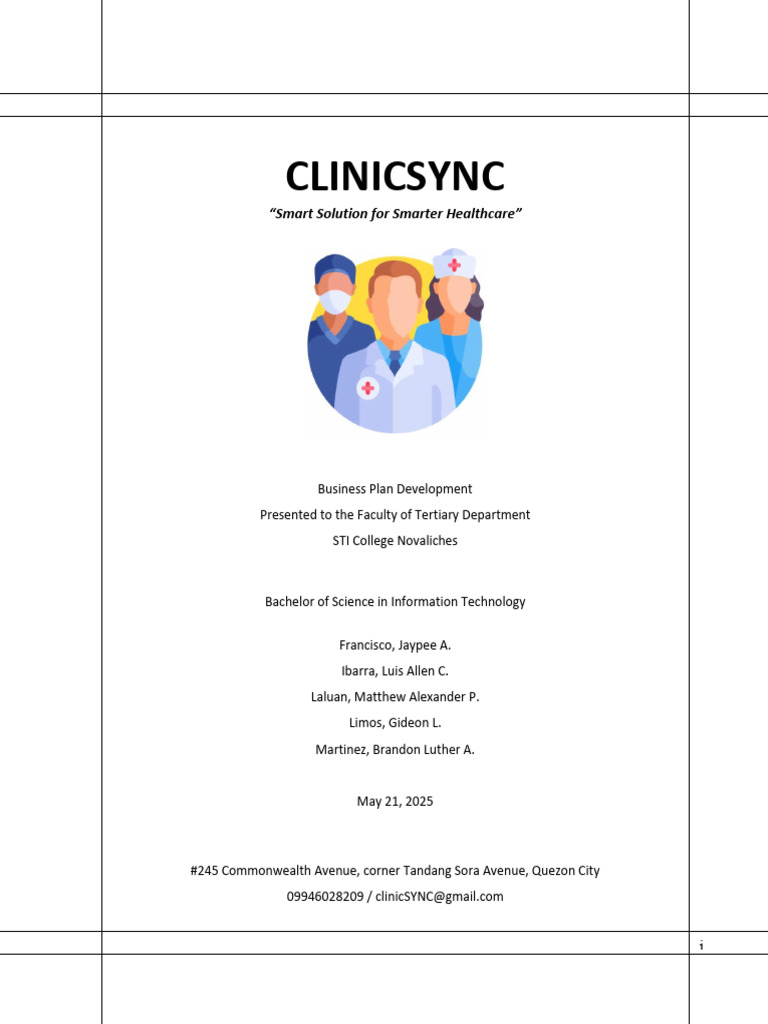 ClinicSync Last and Final Draft | PDF | Software Testing | Electronic ...