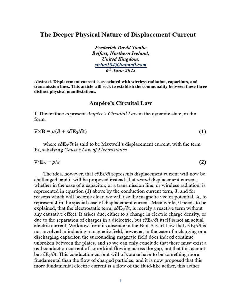 Understanding Displacement Current | PDF | Physical Phenomena ...