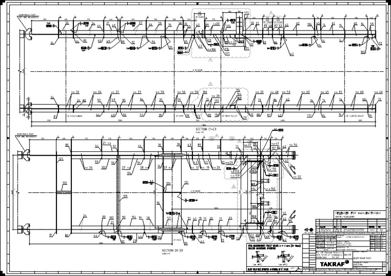 Boom Rear Part Engineering Drawing | PDF