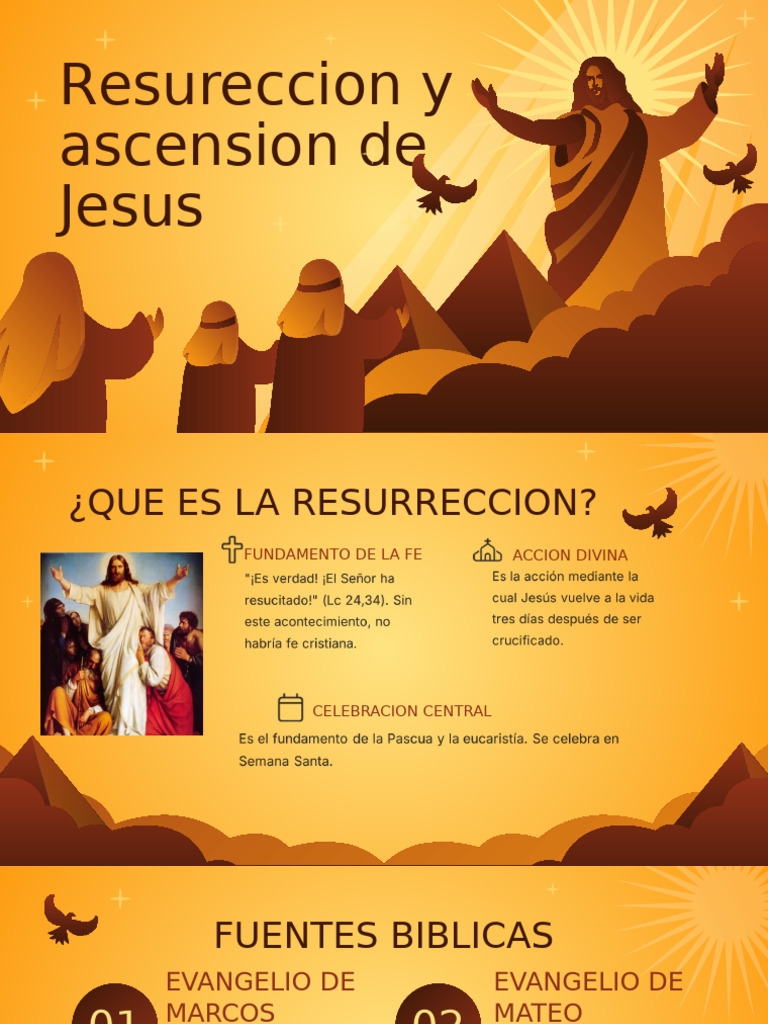 Resurrección y Ascensión de Jesús | PDF | La resurrección de Jesús ...