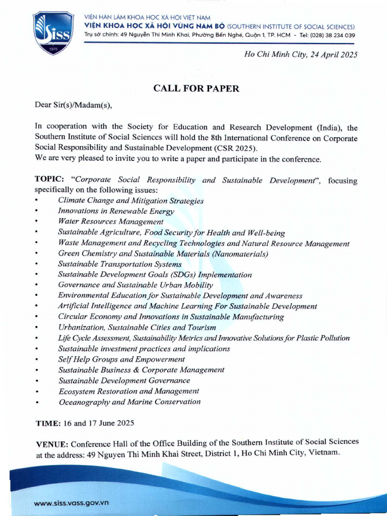 Call For Paper | PDF