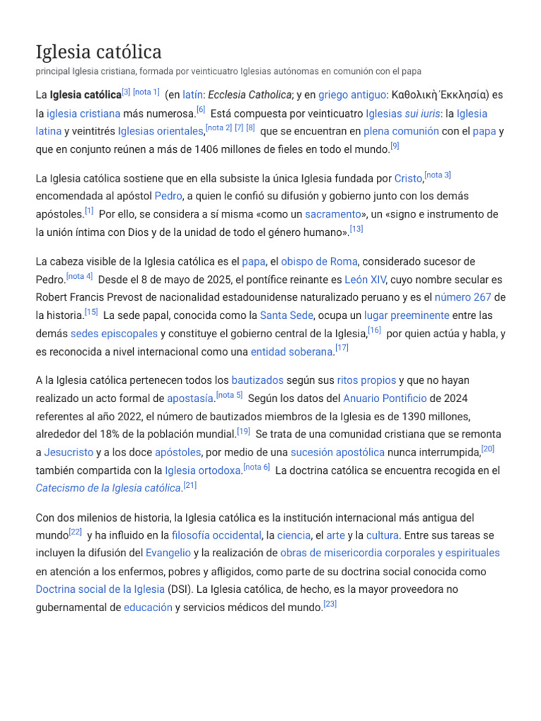 Significado y estructura de la Iglesia católica | PDF | Iglesia ...