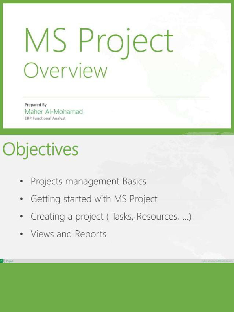 Overview of MS Projects | PDF