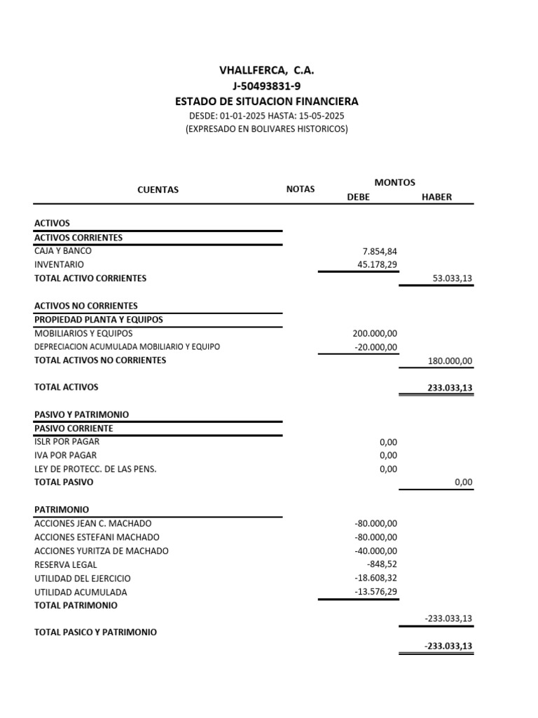 Estado Financiero Vhallferca Ca 2025 Pdf 