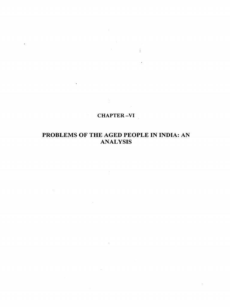 Problems of Aged People India | PDF | Cost Of Living | Pension