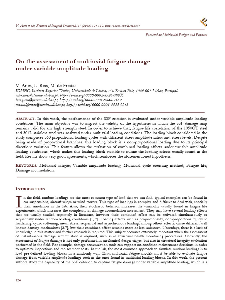 On The Assessment of Multiaxial Fatigue | PDF | Fatigue (Material ...