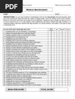 MMQ-9 English | PDF | Gerontological Nursing | Mental Processes