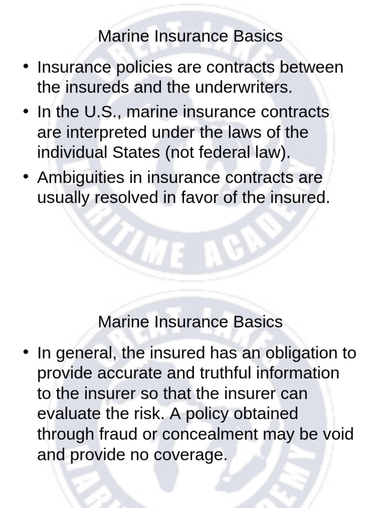 Marine Insurance | PDF | Insurance | Liability Insurance