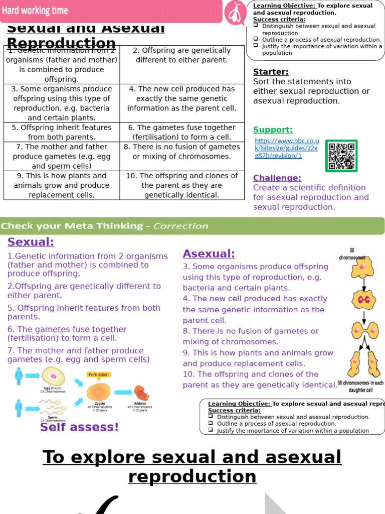 Sexual and Asexual Reproduction SIM | PDF | Sexual Reproduction ...