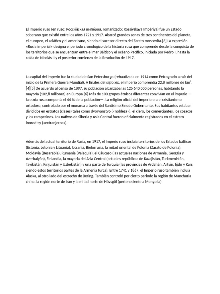 Imperio Ruso | PDF