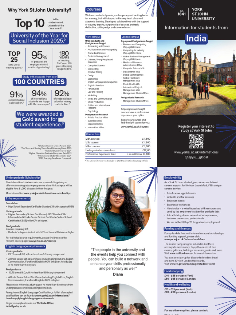 YSJ International Student Guide | PDF | Cost Of Living | Postgraduate ...