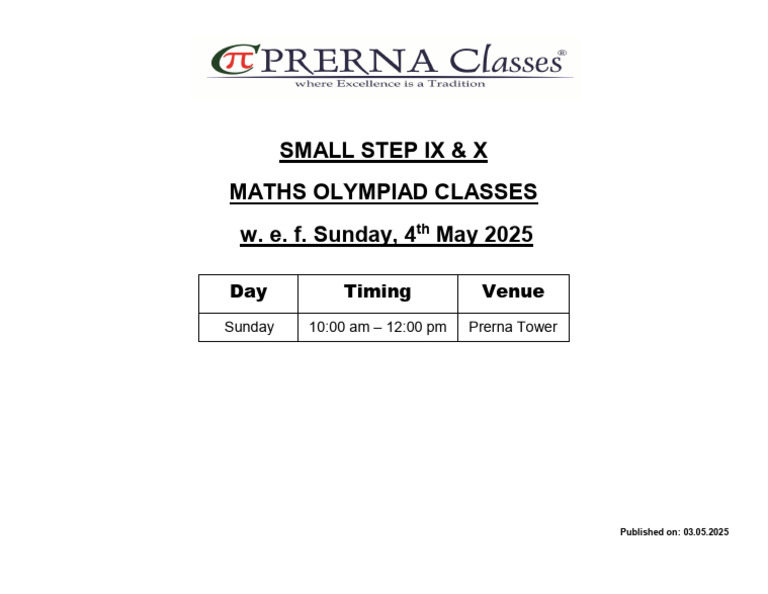 Ramanujan Maths Olympiad 2025 Schedule | PDF
