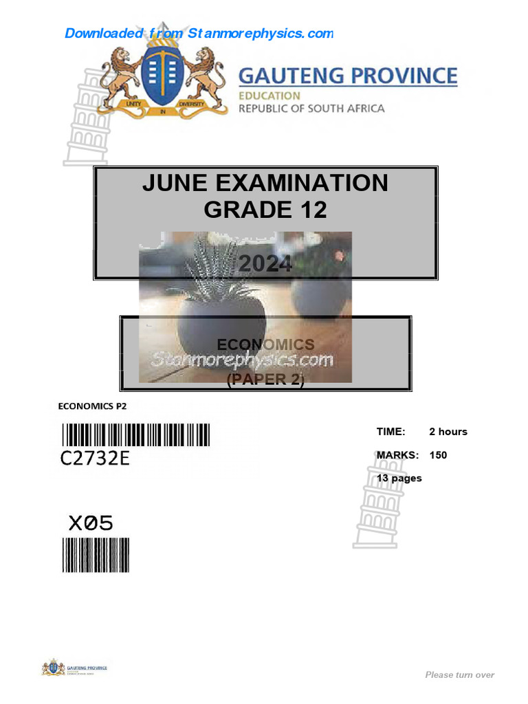 Grade 12 Economics June Exam Paper 2 | PDF | Monopoly | Perfect Competition