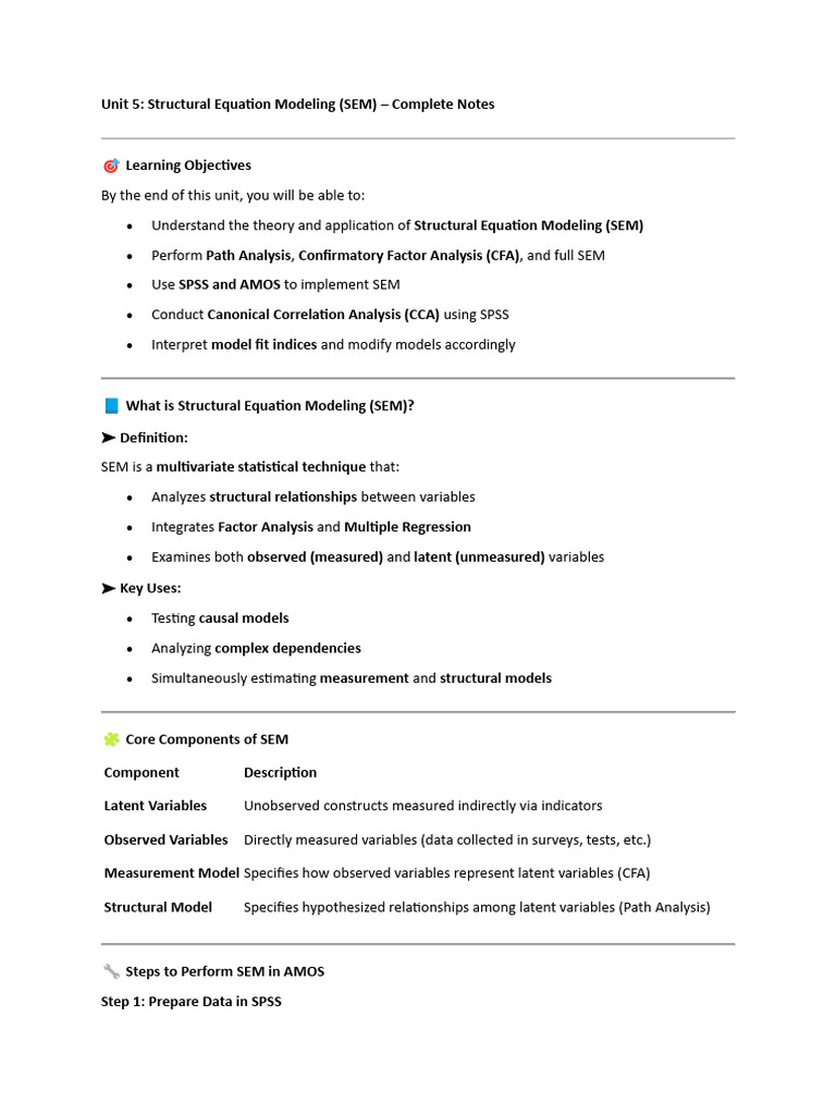 MDA Unit 5 | PDF | Structural Equation Modeling | Factor Analysis