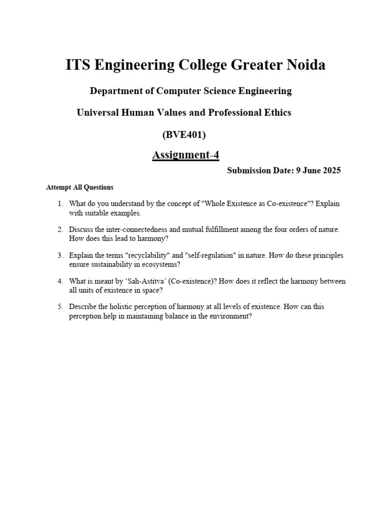 UHVPE (BVE 401) Assignment 4 | PDF