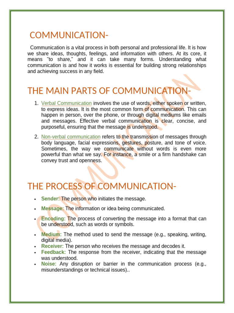 Communication | PDF