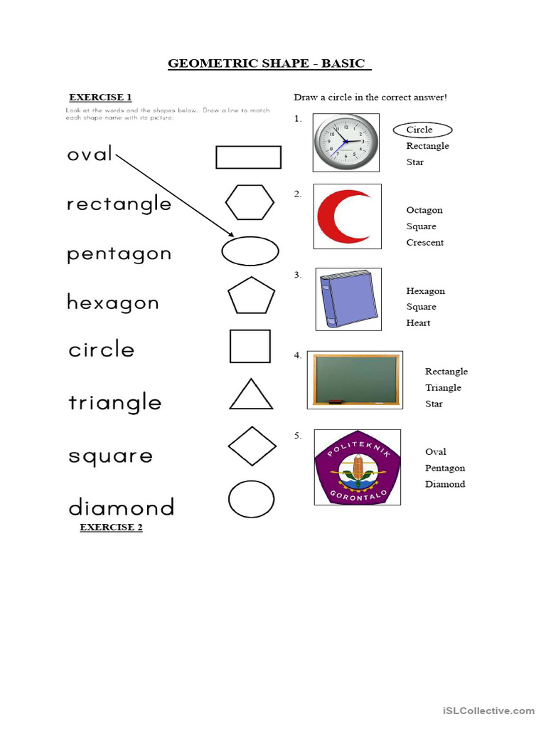 Basic Geometric Shapes Exercises | PDF