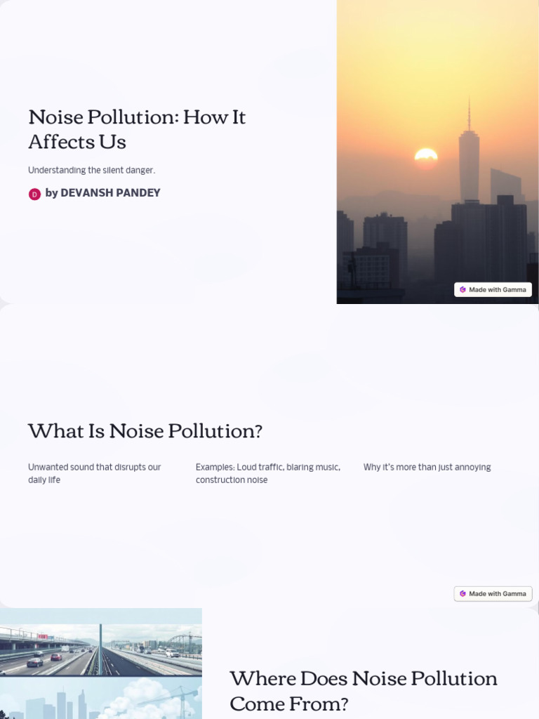 Understanding Noise Pollution Effects | PDF | Noise | Determinants Of ...