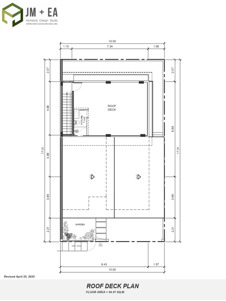 Dy Residence Roof Deck Floor Plan.04.25.24 | PDF | Structural Engineering