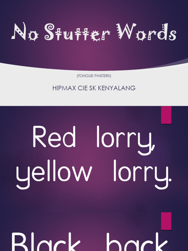 HIPMAX No Stutter Word | PDF
