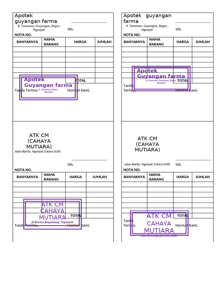 Nota Nota | PDF