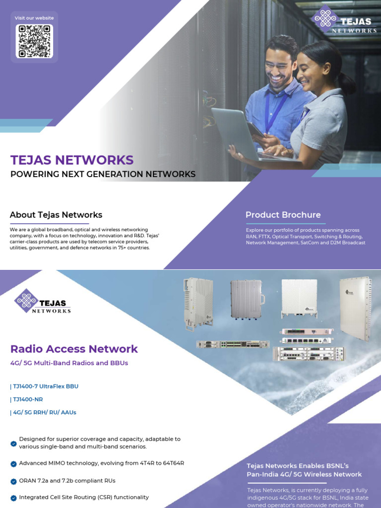 Tejas Networks: Next-Gen Networking Solutions | PDF | 4 G | Fiber To The X