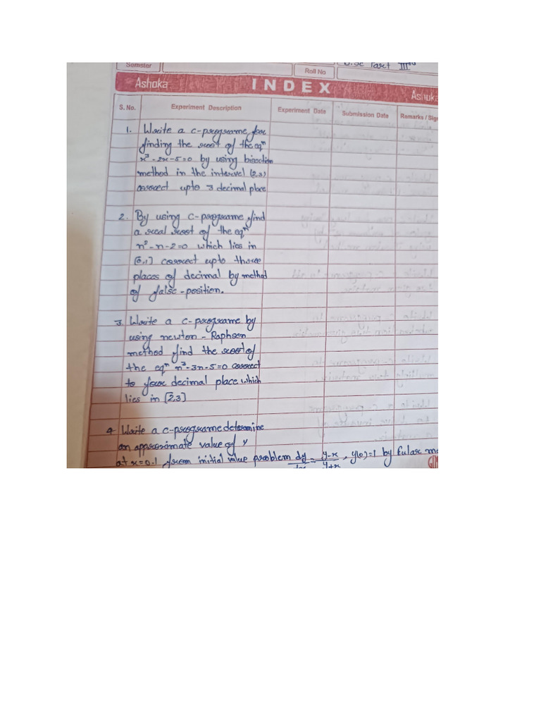 BSC Final Year Mathematics Practical PDF | PDF