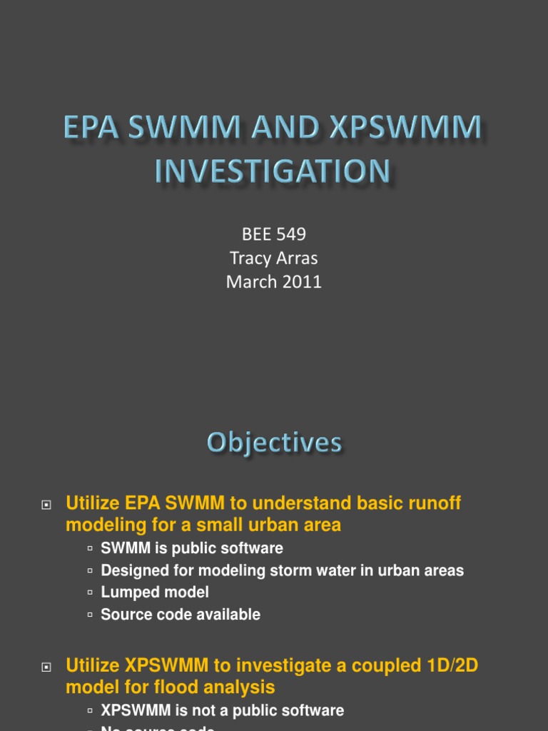 EPA SWMM and XPSWMM Investigation 4 | PDF | Drainage Basin | Flood