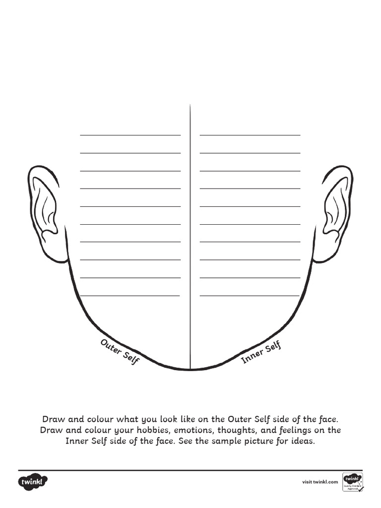Us He 4y My Inner Self and Outer Self Portrait Activity Lined | PDF