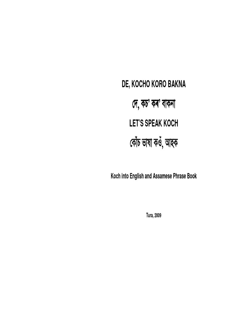 Koch Language Phrasebook Guide | PDF | Linguistics | Phonetics