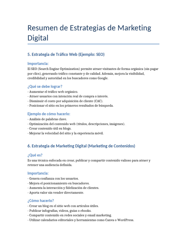 Estrategias Efectivas de Marketing Digital | PDF