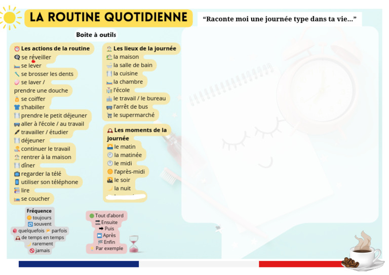 Routine Quotidienne en FLE A1 | PDF