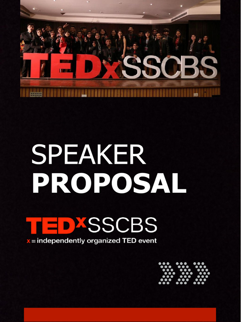 Speaker Proposal TEDxSSCBS | PDF