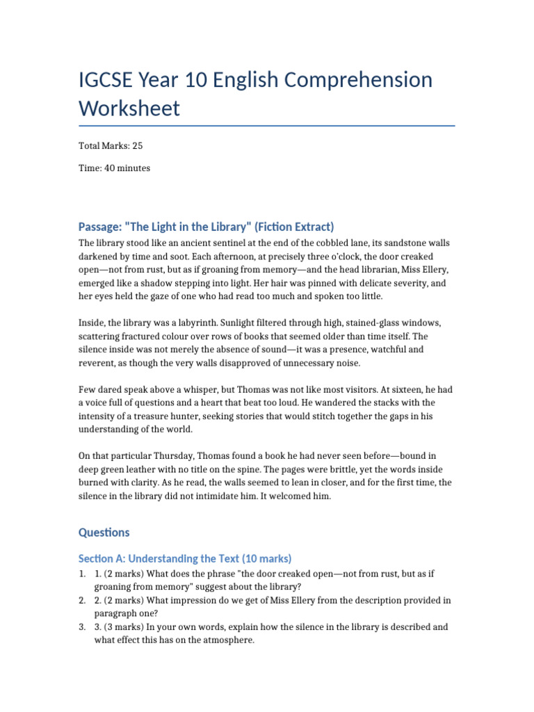 igcse-year-10-comprehension-worksheet-pdf