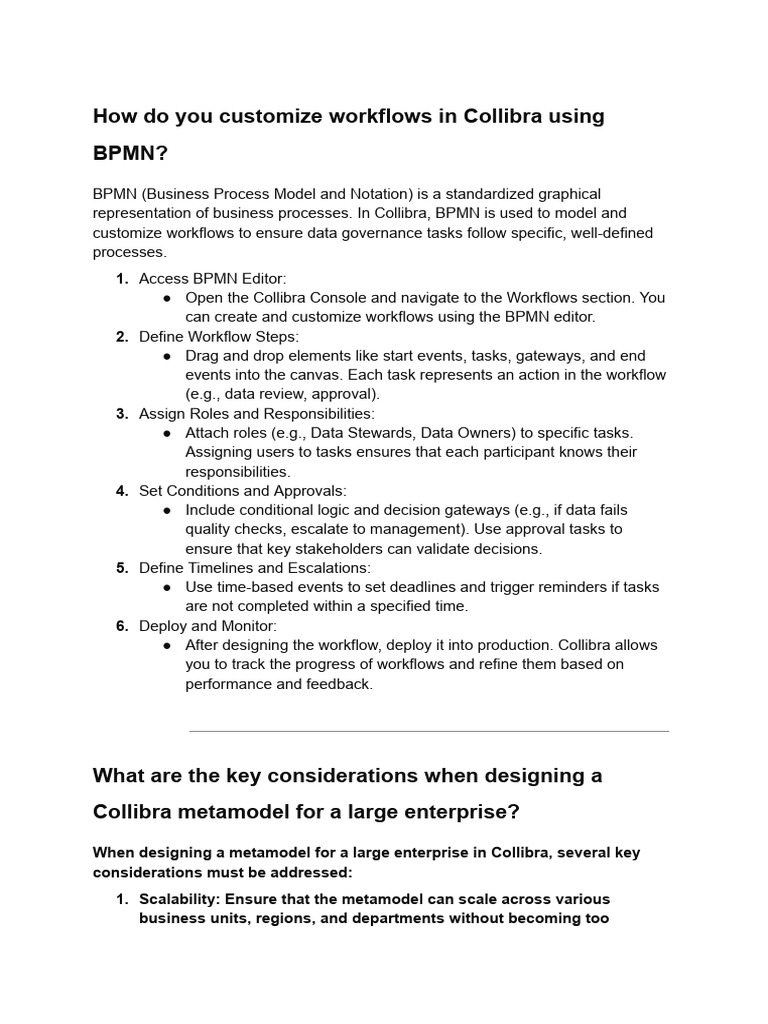 Customizing Collibra Workflows with BPMN | PDF | Cloud Computing ...