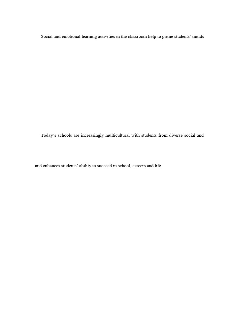 Social and Emotional Learning in Classrooms | PDF | Learning | Teachers