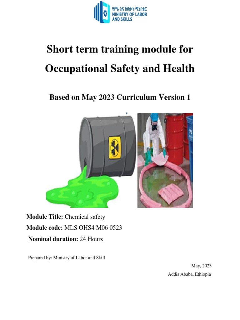 Chemical Safety Training Module 2023 | PDF | Personal Protective ...