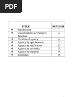 AGENCY Asgment Law