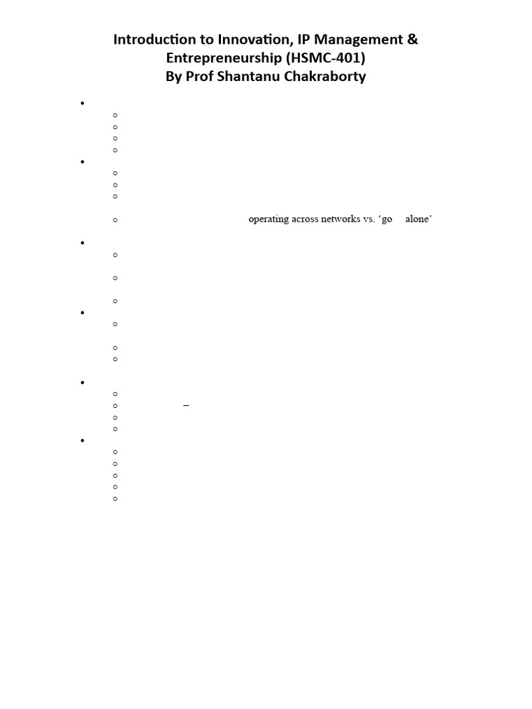 Innovation and IP Management Essentials | PDF | Intellectual Property ...