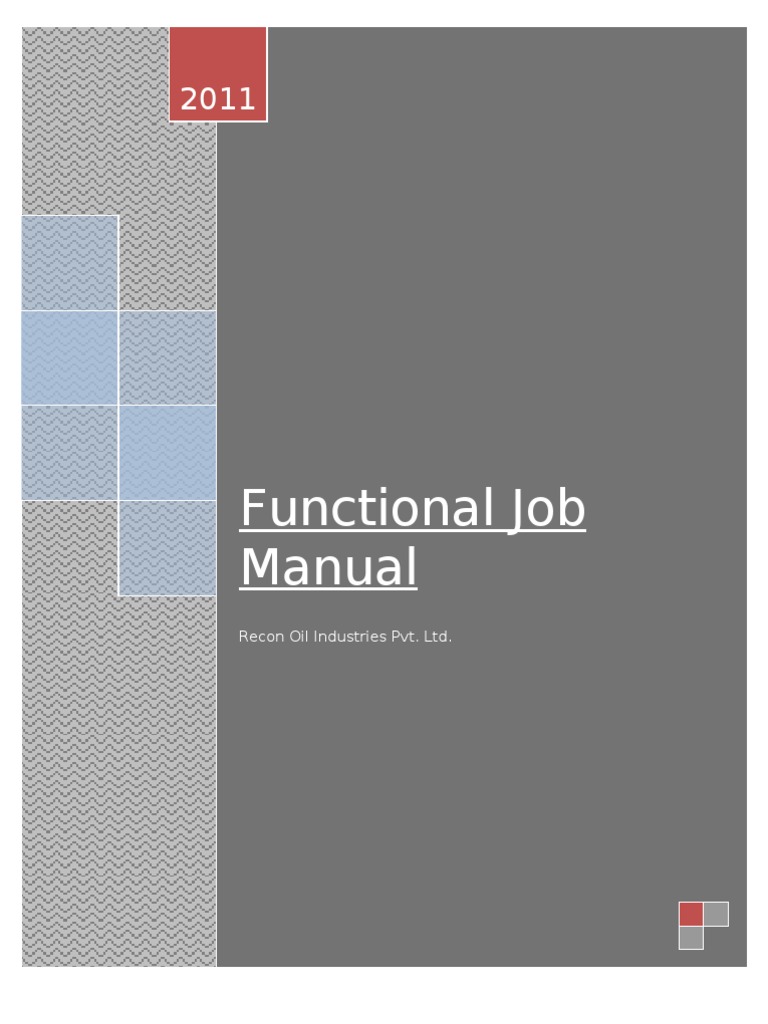 Functional JD Manual | PDF | Competence (Human Resources) | Employee ...