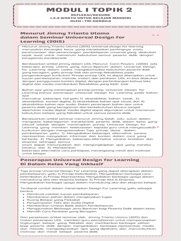 Prinsip Universal Design for Learning | PDF