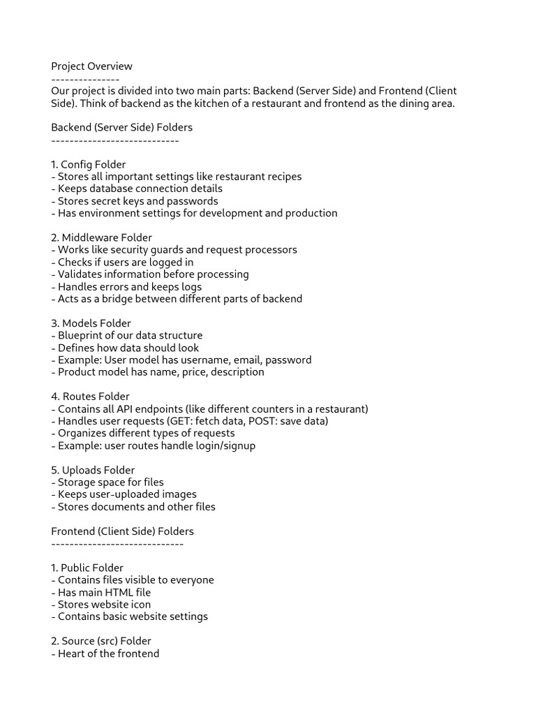 Backend and Frontend Project Structure | PDF | Password | Client–Server ...