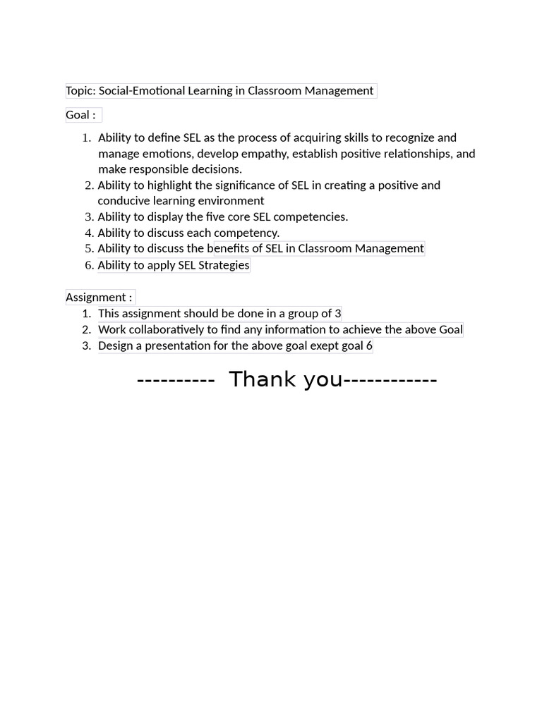 Topic SEL | PDF