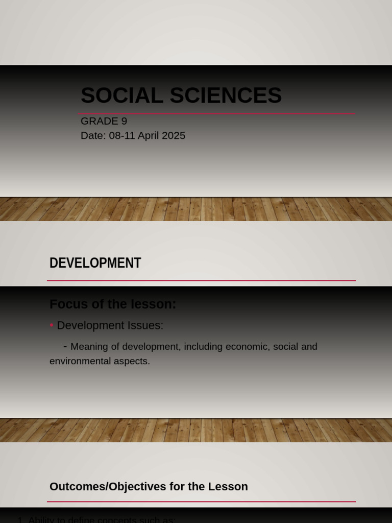 Understanding Development in Social Sciences | PDF | Quality Of Life ...