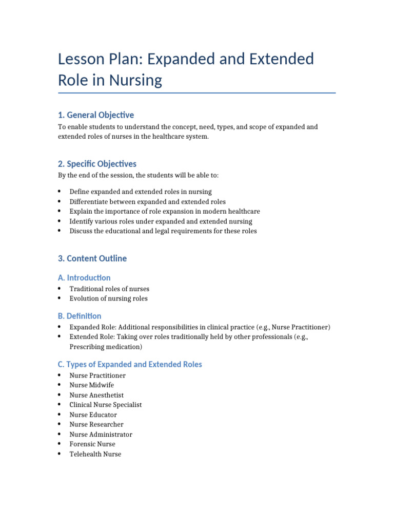 Expanded Roles of Nurses in Healthcare | PDF | Nursing | Nurse Practitioner