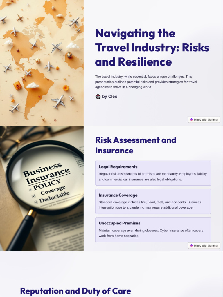 Navigating The Travel Industry Risks and Resilience | PDF | Insurance ...