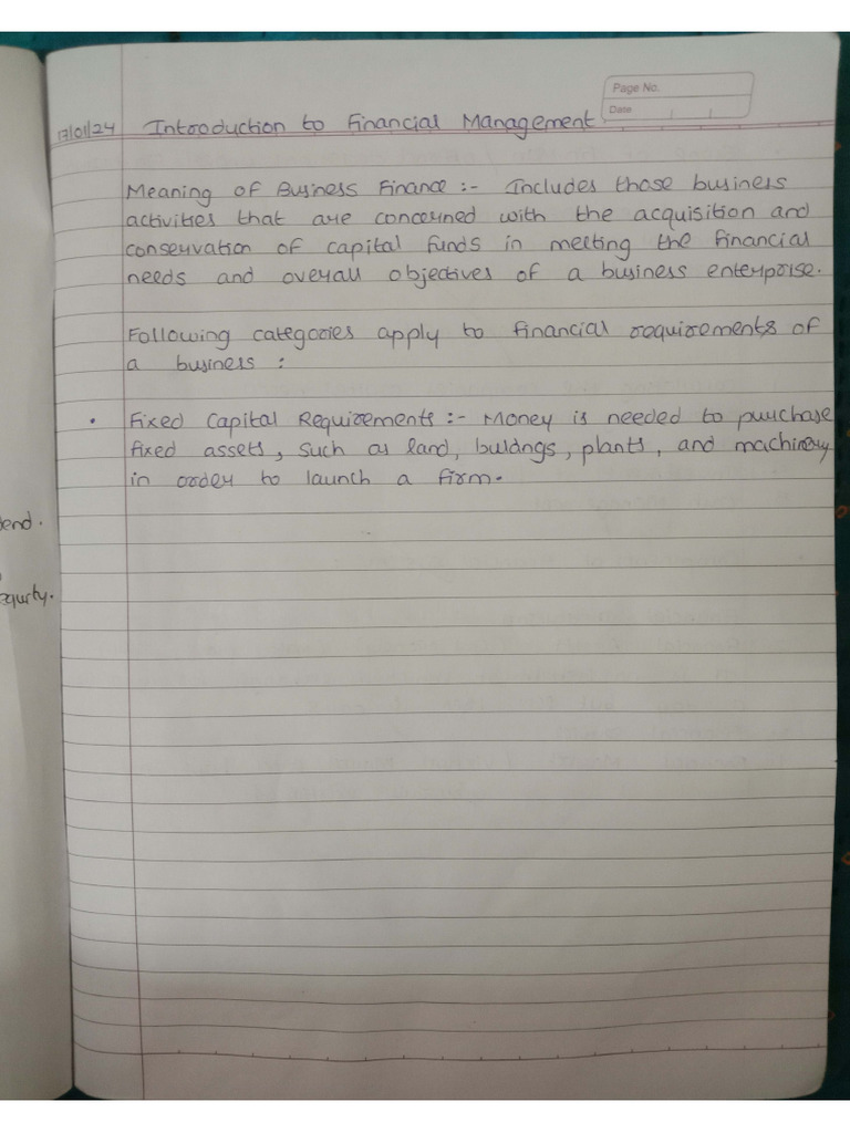 FM Book Notes | PDF