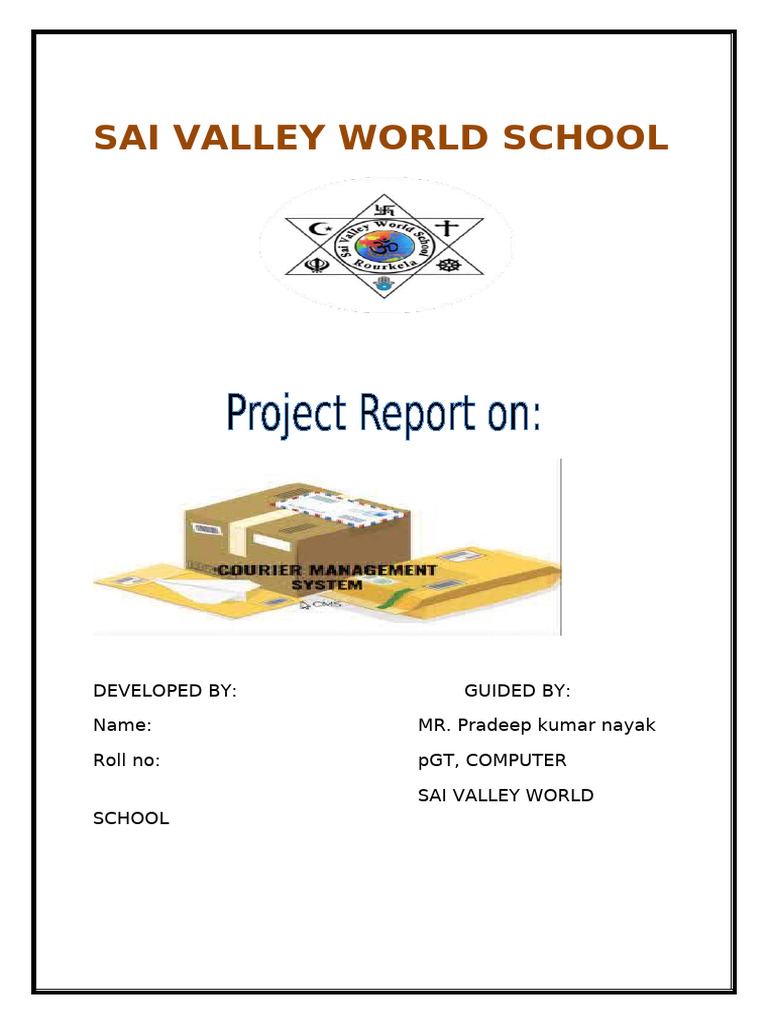 Courier Management System Project Report | PDF | Software Testing ...